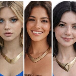 Handcrafted Vintage Bronze/Copper Choker Necklace Set of 3 | Artisan Boho